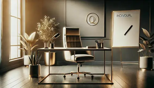 Office desk and chair